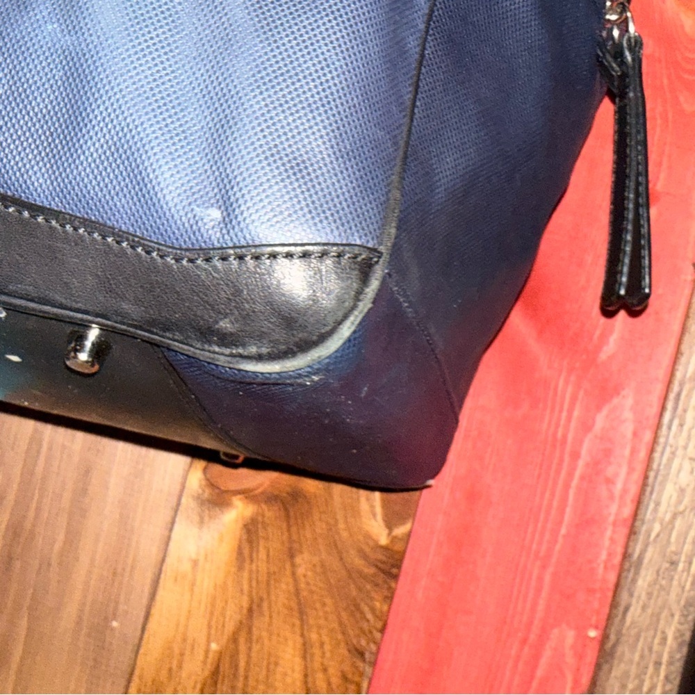 Coach Gotham Textured Leather Duffle Bag – Navy Blue (Style No. F54786) - Picture 6 of 14